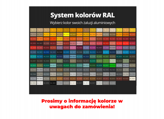 Żaluzje tarasowe ALUMINIOWE MALOWANE + uchwyty kolor do wyboru | długość desek 60 cm
